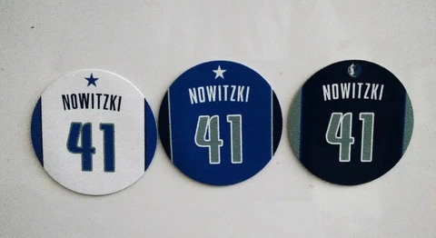 Dirk Nowitzki #41 Jersey Magnets - Dallas Mavericks - Set of 3 Magnets Cover