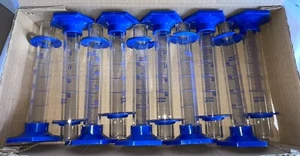 Lot 10 25ml Glass Graduated Cylinder Class B Education Home School Plastic Base - Picture 1 of 3