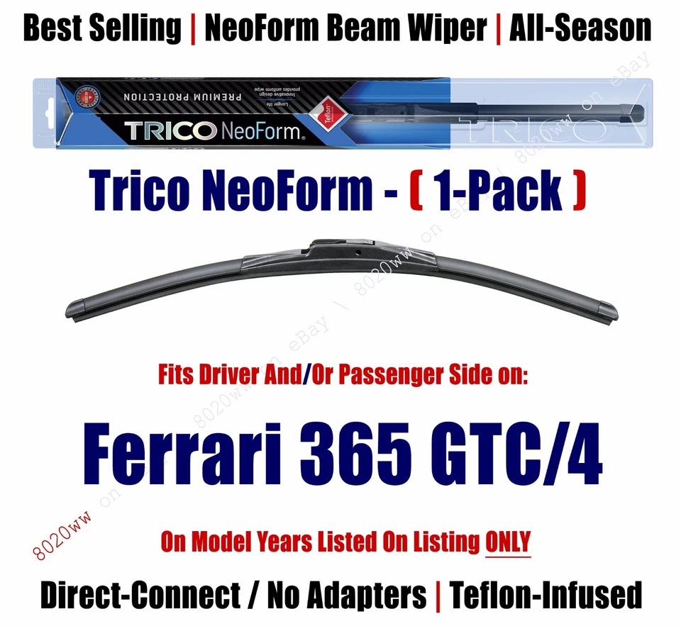 Super Premium NeoForm Wiper Blade (Qty 1) fits 1972 Ferrari 365 GTC/4 - 16180 - Image 1 of 1