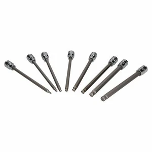 Enchufes con extremo de bola llave hexagonal Allen extra larga métrica de 3/8" 3 mm - 10 mm 8 piezas - Imagen 1 de 3