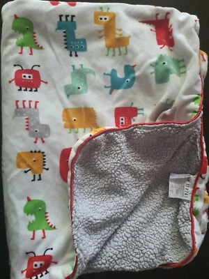 S. L. Home Fashions 婴儿毯 怪物 红色装饰 橙色 蓝色 白色 绿色 夏尔巴人 — 第 1/4 张图片