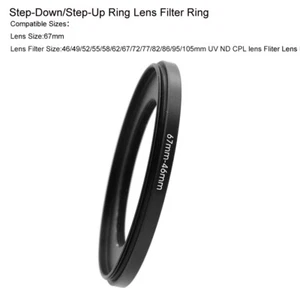 67-49/52/55/58/62/67/77/82/86/95/105mm Step-Down/Step-Up Ring Lens Filter Ring - Picture 1 of 20