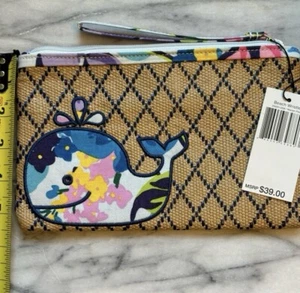 NWT Vera Bradley Marian Floral Beach Wristlet Whale - Picture 1 of 5