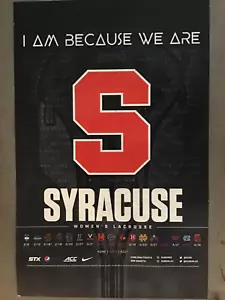 2019 Syracuse Women s Lacrosse Poster/Schedule 17”x 11” (Player Roster On Front) - Picture 1 of 3