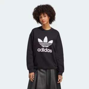 adidas Originals Womens Trefoil Crew Sweatshirt - Black - Picture 1 of 6