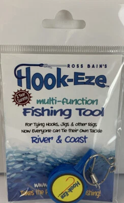 Herramienta de pesca multifunción Hook Eze línea corte nudo atar cubierta de seguridad azul Foto 1 de 4