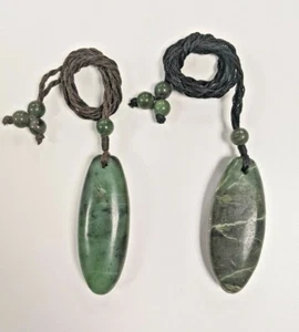 81stgeneration Brand-New Nephrite Jade Drop Roimata Maori Tribal Necklace  - Picture 1 of 5