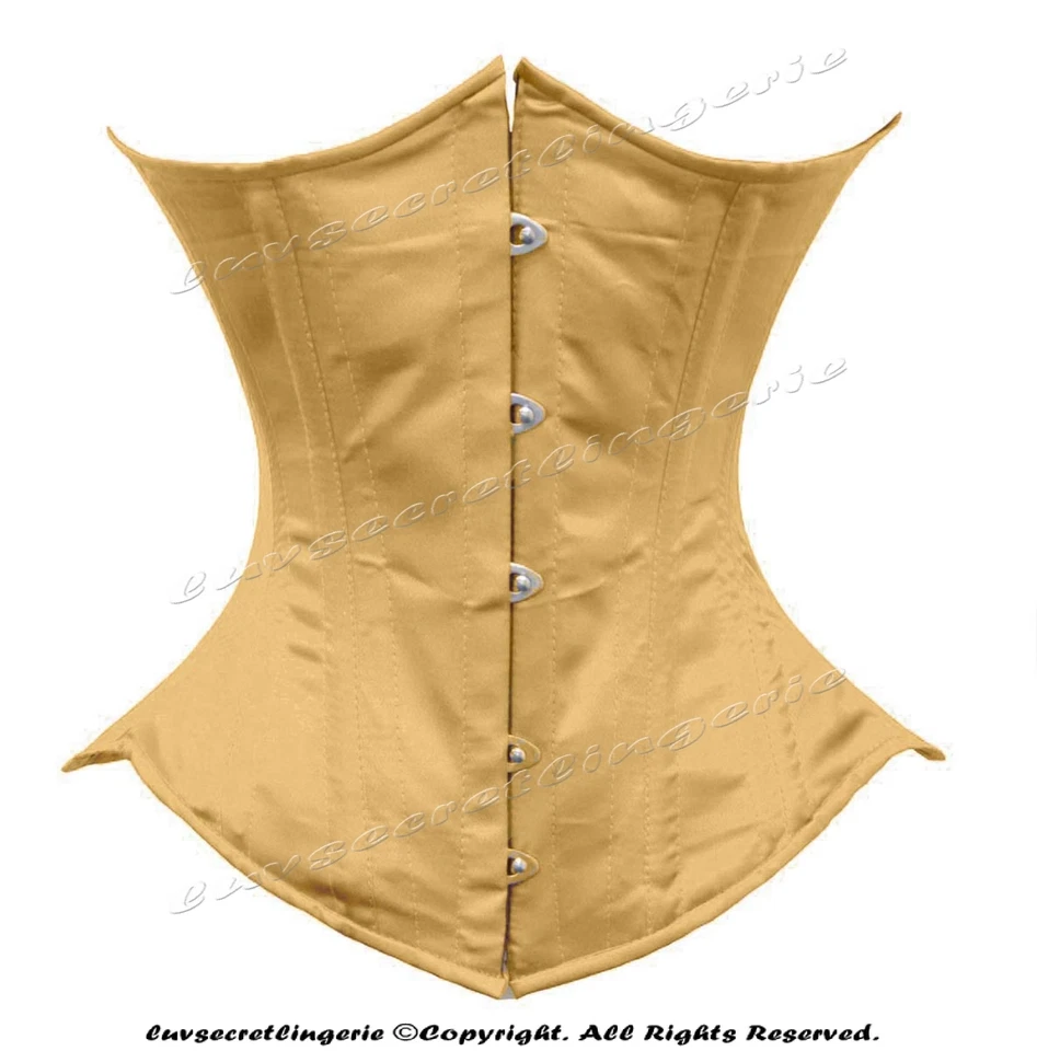 重型 26 双钢骨腰训练缎面胸围塑身紧身胸衣 — 第 1/1 张图片