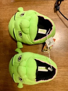CHAUSSONS VERT SHREK VINTAGE 2004 NEUFS AVEC ÉTIQUETTES TAILLE 1-2 DREAMWORKS - Photo 1/4