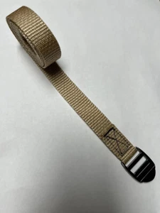 Trail Camera Mounting Strap, Tan Color, Metal Buckle, 3 feet long - Picture 1 of 4