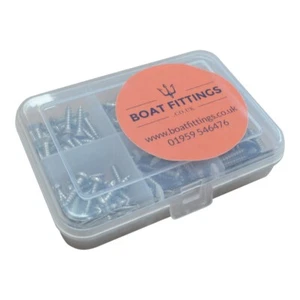 A4 Stainless Steel Self-Tapping Screws Kit, Posi-Drive, 105 Pieces, Smaller Size - Picture 1 of 3