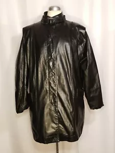 Wilson Black Leather Jacket Sz 14 - Picture 1 of 9