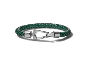 Bulova Green Leather Bracelet J96B026M New! - Picture 1 of 3