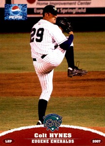 2007 Eugene Emeralds Grandstand 12 Colt Hynes Weatherford Texas TX Baseball Card