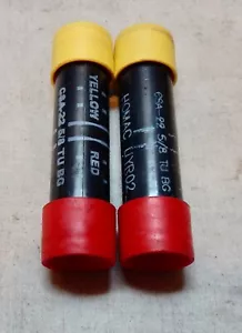 Service Entrance Comp Splice Sleeve Insulated 3” Homac Yellow/Red 2ea UYR02 285D - Picture 1 of 3