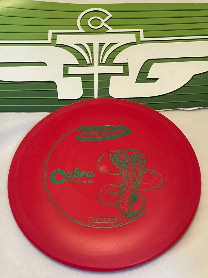  FLY GREEN DISC GOLF RARE INNOVA DX COBRA STABLE MIDRANGE DRIVER 180G RED - Image 1 of 1
