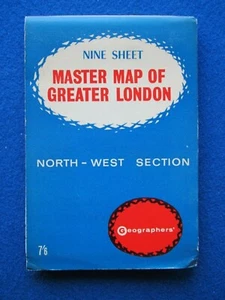 Geographers Street Map - Greater London, North West Section    c1965 - Bild 1 von 1