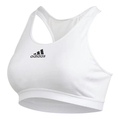 ADIDAS Dont Rest Alphaskin Razorback Sports Bra Plus Size 1X White Training - Image 1 of 4