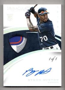 2015 Immaculate Collection Baseball Laundry Tag #10 Byron Buxton AUTO TAG 1/1