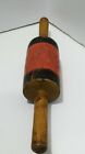 Vintage Handmade & Painted Wooden Chapati Rolling Pin
