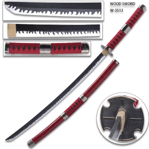 One Piece Anime Cosplay Replica Zoro Wado Ichimonji Wood Sword - Picture 1 of 2