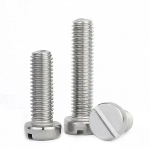 Linsenkopf-Maschinenschrauben mit Schlitz 304 Edelstahl Schlitzschrauben metrisch M1,6 M10 - Bild 1 von 172
