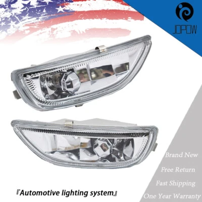 Clear Driving Fog Lights Lamps 1 Pair Left+Right For Toyota Corolla 2001 2002 - Image 1 of 4