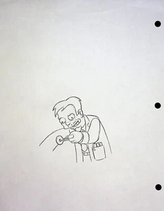 Los Simpsons Treehouse of Horror VIII Producción Dibujado a Mano Dr. Nick Modelo Diseño - Imagen 1 de 2