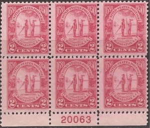 1930 Carolina-Charleston Plate Block of 6 Stamps NH #683 - Picture 1 of 2