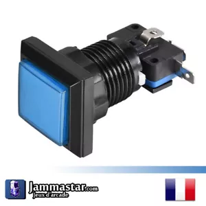 Bouton arcade lumineux Carré 32x32 - Square LED buttons - Bleu - Blue - Imagen 1 de 3