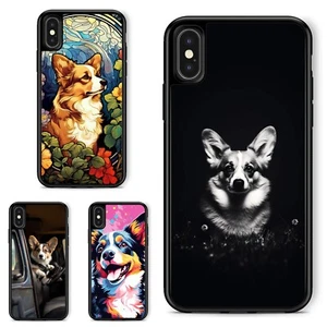TPU Case art happy corgi puppy For iPhone XS 11 12 13 14 15 16 Pro Max - Picture 1 of 25