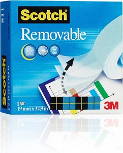 1 x Nastro Magico Scotch Rimovibile 19mm x 33m RIF 8111933 - 125633 - Foto 1 di 2