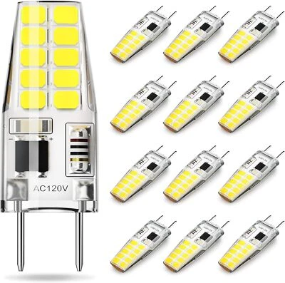 12-Pack G8 Led Bulb Dimmable, 120V T4 Bulb 20W, Daylight White 6000K, under Cabi - Image 1 of 3