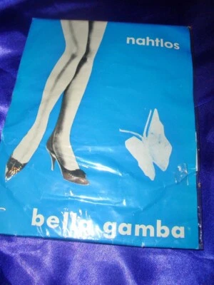 RAR Vintage Feinstrümpfe bella gamba Straps Strümpfe Gr. II 9,5 braun Bas OVP - Bild 1 von 2