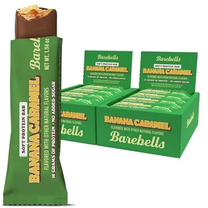 Barebells Soft Protein Bar Banana Caramel 2 Pack High Protein Snack 12 Count - Picture 1 of 3
