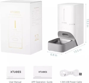 Automatic Cat Feeder 4L Pet Dry Food Dispenser with 2.4G Wifi App Enabled Au... - Picture 1 of 4