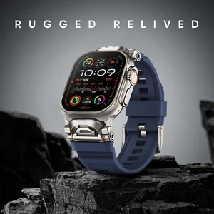 New 2024 Rugged Silicone Sport Bands for Apple Watch Ultra 2 Band 49mm 46mm 45mm - Picture 1 of 92