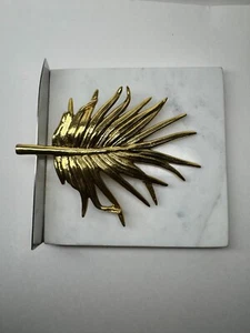 Michael Aram Palmen Serviettenhalter Marmor Blattgold - Bild 1 von 9