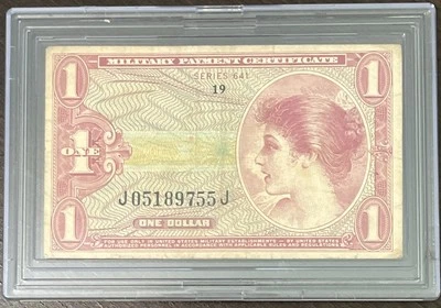 United States Military Currency. Series 641. $1 Note - Image 1 of 2