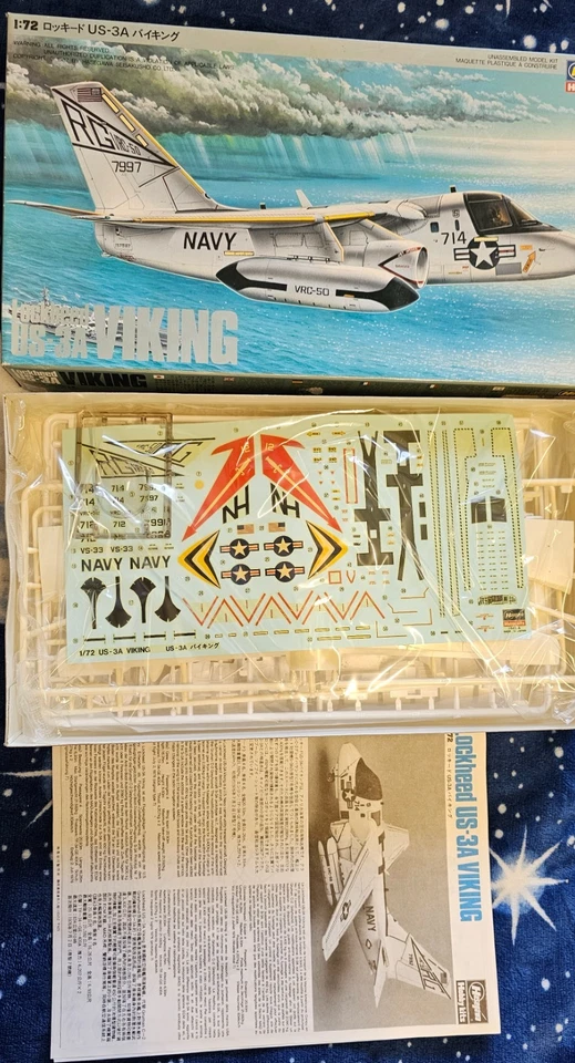 LOCKEED US 3A VIKING VINTAGE KIT HASEGAWA 1/72 NAVY JET PATROL - Immagine 1 di 1