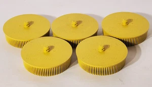 Menge 5 3M 07527 gelb 3" Zoll Scotch-Brite Roloc Borstenscheibe - 80er Körnung - Bild 1 von 6