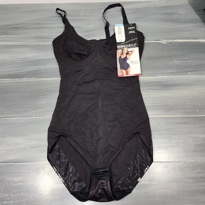 MIRACLESUIT Bodybriefer Controle de Modelagem Transparente Controle Extra Firme 36C Preto 2783 - Imagem 1 de 4