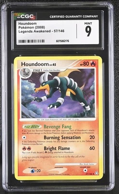 CGC 9 MINT Houndoom 2008 Legends Awakened 57/146 Pokemon Card - Image 1 of 2