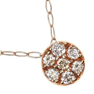 Collana K10 oro rosa/diamante 0,6 g donna - Foto 1 di 8