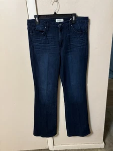Jessica Simpson Truly Yours Bootcut Dark wash Jeans Sz 32 Actual 34 X 32 - Picture 1 of 9