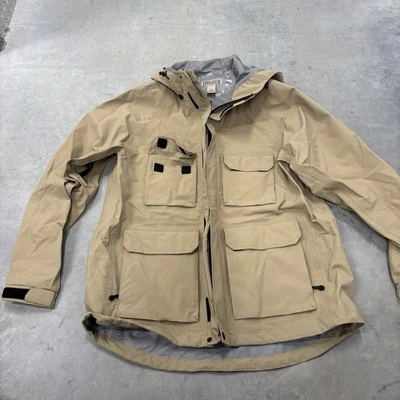 Duluth Trading Jacket Men's Large Coat Beige Chest Pockets Safari Style - Image 1 of 4