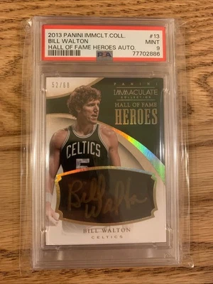 2013-14 Immaculate Collection - PSA 9  Hall of Fame Heroes Bill Walton #52/60  - Image 1 of 2