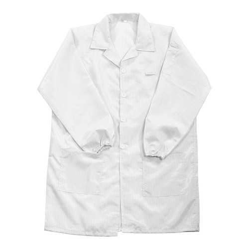 VETEMENTS ESD Cappotto da Laboratorio Abbigliamento Antistatico Vestiti Smock Manica Completa (Bianco M)