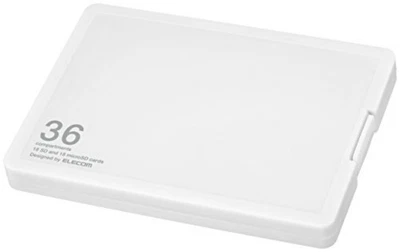 ELECOM memory card case SD case plastic SD18 sheet + microSD18 Holds White F/S - Image 1 of 3