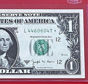 1963B STAR NOTE $1 DOLLAR BILL ( SAN FRANCISCO L ) UNCIRCULATED - Picture 1 of 3